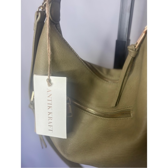 Antik Kraft Green Shoulder Bag with Minimalist Design - Picture 4 of 4